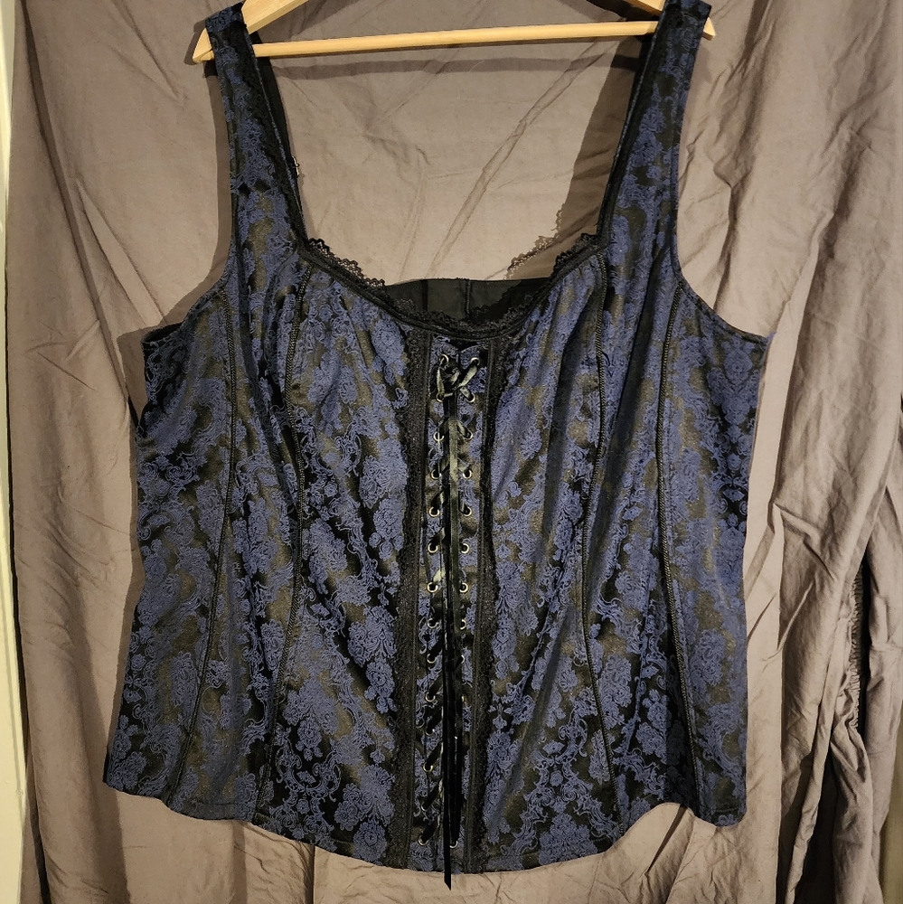 Torrid Tripp blue brocade bodice Size 4x
